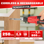 DIYSELF Power Screwdriver, 3.7V Screwdriver with LED, Includes 25 Bits, USB Charging Cable, Mini Precision Electric Screwdriver Cordless Rechargeable Set for Electronics, Gift for Men Dad Husband