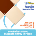 Tile Town Bluey Heeler Camper Magnetic Tile Set with Bluey and Bandit Figures, Magnetic Building Set, Interactive Construction Toy, Safe and Creative Magnet Tiles, Buildable Tile Sets for Kids 3+