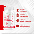(5 Pack) Gluco Capsules - Official Glykonex Pro Pills Advanced Premium Support for Maximum Strength Glykonix with Natural Ingredients Vitamins for Overall Health & Wellness, 300 Capsules for 5 Months