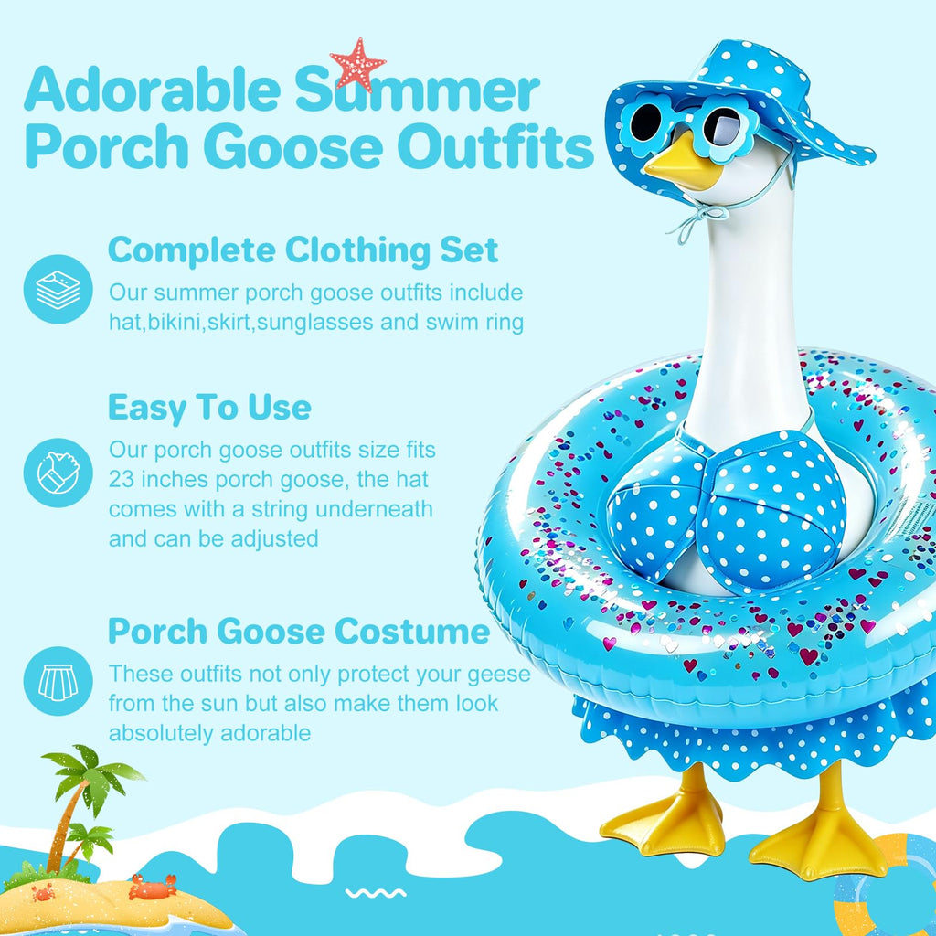 Xihaian Porch Goose Outfits for 23" Porch Goose Costume Bikini Clothes