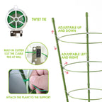 8 Pack Tomato Cage Plant Support Cages for Garden, 18 inches Tomato Trellis for Climbing Plants, Upgrade Garden Plant Stakes with Adjustable Ring, Tomato Rings for Support