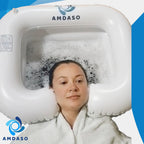 AMDASO Portable Hair Washing Station, Locs Detox Tub, Portable Shampoo Bowl, Inflatable Wash basin, Hair washing basin for bedridden, Dreadlock accessories, Inflatable Shampoo Basin