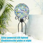 VCUTEKA Solar Gazing Ball, Glass Garden Globes for Outdoor Yard Decor, 10“