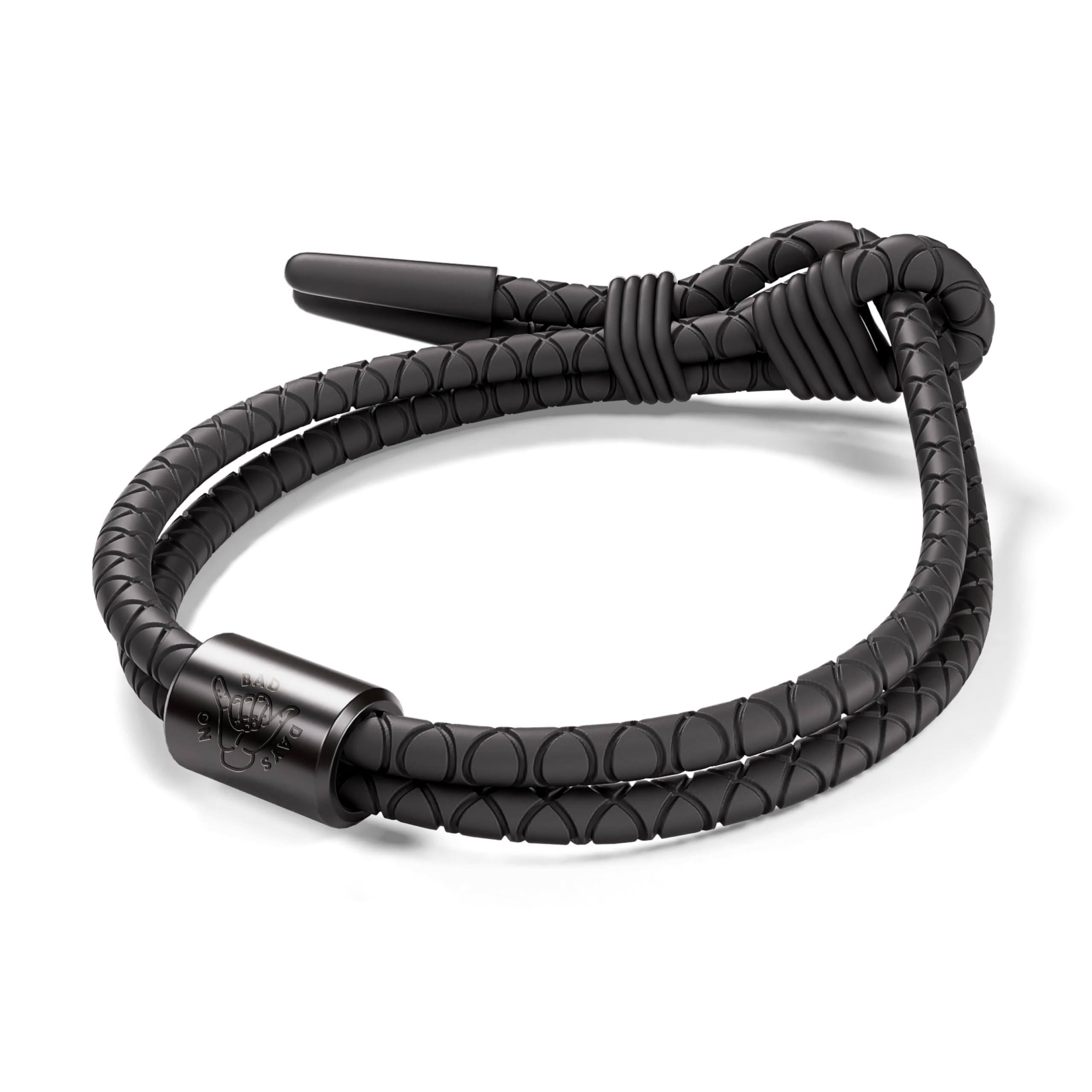 Rowdy Parrot FlexTech Adjustable Silicone Rope Bracelet: Waterproof, Sweatproof, Sunproof, Minimalist Surf, Golf Jewelry for Men - One Size Fits All