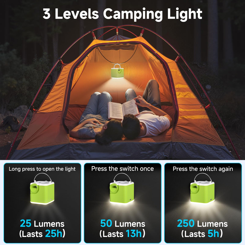 Portable Air Pump for Inflatables, 4.5kPa Mini Air Mattress Pump with Camping Light, 2400mAh Battery Rechargeable Air Pump for Pool Floats, Sleeping Pads, Swimming Ring, Vacuum Storage Bags, Green