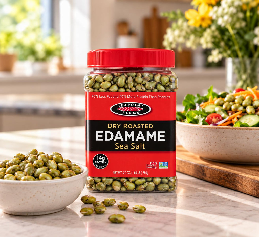 Seapoint Farms Dry Roasted Edamame, Sea Salt, 27 oz Jar (Pack of 1)