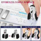 Metal Stapler Heavy Duty 50 Sheet Capacity with 1750 Staples and Staple Remover, Full Strip Staplers for Desk, No Jam, Non-Slip for Office & Classroom, Black