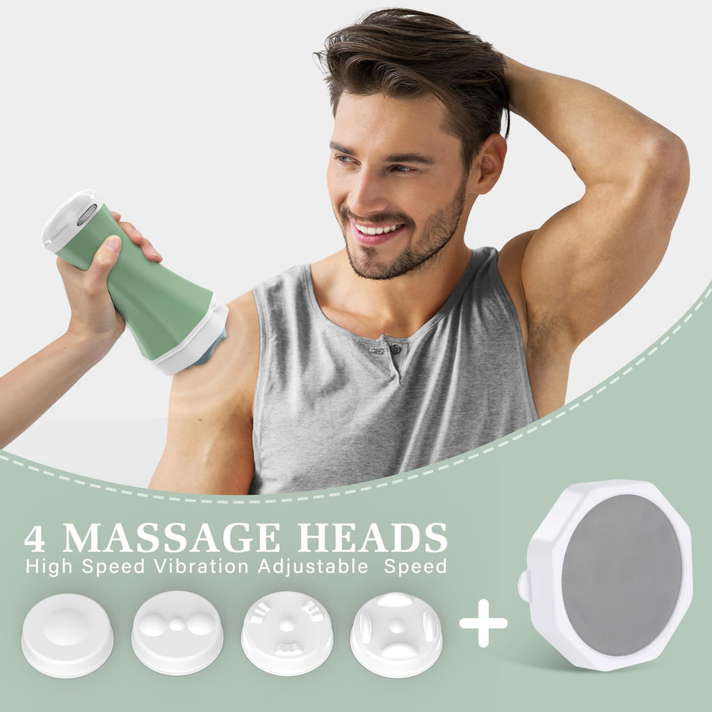 CAUTUM Teramix 2-in-1 Electric Body Sculpting Machine, Portable and Lightweight (Green)