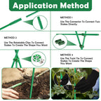 Cludoo 208PCS Garden Stakes Set with 60 Sets Fiberglass Plant Stakes Sticks Supports and Accessories, DIY 4ft 5ft 6ft 7ft Tomato Stakes for Tomato,Vegetables, Pepper, Fences Indoor Outdoor Plants