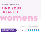 Prevail Ultimate Absorbency Incontinence Bladder Control Pads for Women, Regular Length, 33 Count