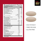 GNC Mega Men 50 Plus Multivitamin Caplets for Men, Clinically Proven, Heart & Prostate Health, B Vitamins, Saw Palmetto, Memory, Vitamin D-3, 60 Count