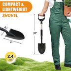 Garden Shovels for Digging, 31 Inch Small Shovel, Heavy Duty Metal Digging Shovel with D-Handle Grip, Short Kids Shovels for Digging, Mini Spade Shovel for Gardening, Camping, Beach, Car, Snow Removal