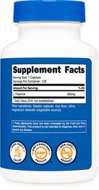 Nutricost L-Theanine 200mg, 120 Capsules, Double Strength - Non-GMO, Gluten Free