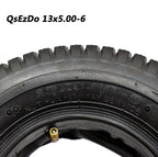 QsEzDo 13x 5.00-6 Tire and Inner Tube (1 Set) by Air Filled, 4PR and max 35 PIS (2BAR), Fits 6-Inch Rim, work for Wheelbarrow Hand Truck Tool Cart Garden Carts. (13x5.00-6 Tire and Tube TR87)