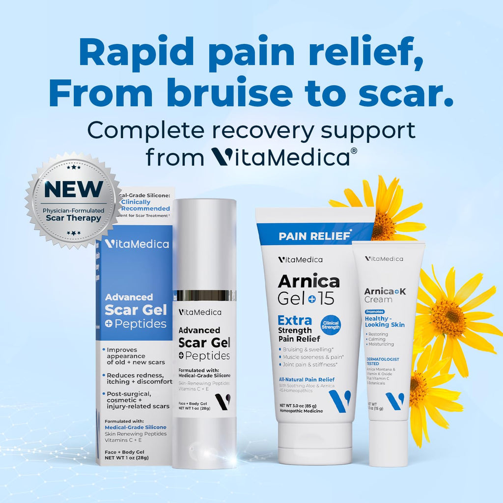 VitaMedica Arnica Montana 30X Rapid Dissolve Arnica Tablets for Natural Pain, Bruising, and Swelling Support - Homeopathic Medicine for Injury and Surgery Recovery - 150 Ct - 50 Servings