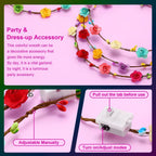 HONLYNE 54 PCS LED Flower Crown Headbands, Light Up Flower Crowns For Women, Glow in the Dark Headband for Wedding Reception Mardi Gras Cosplay Princess Party Favors Birthday Christmas Halloween