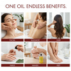 Majestic Pure Oil - 100% Pure and Natural- Cold Pressed & Hexane Free Natural Hair Growth Oil for Eyelashes, Eyebrows, Skin, Body, Face, Nails & Scalp - Vitamin E Oil 8 Fl Oz
