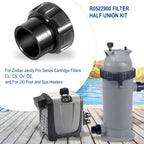 R0522900 Half Union Fitting with O-Ring Replacement Parts Fit for Zodiac Jandy Pro Series Cartridge Filters CL, CS, CV, DE, and for Jandy JXI Pool and Spa Heaters