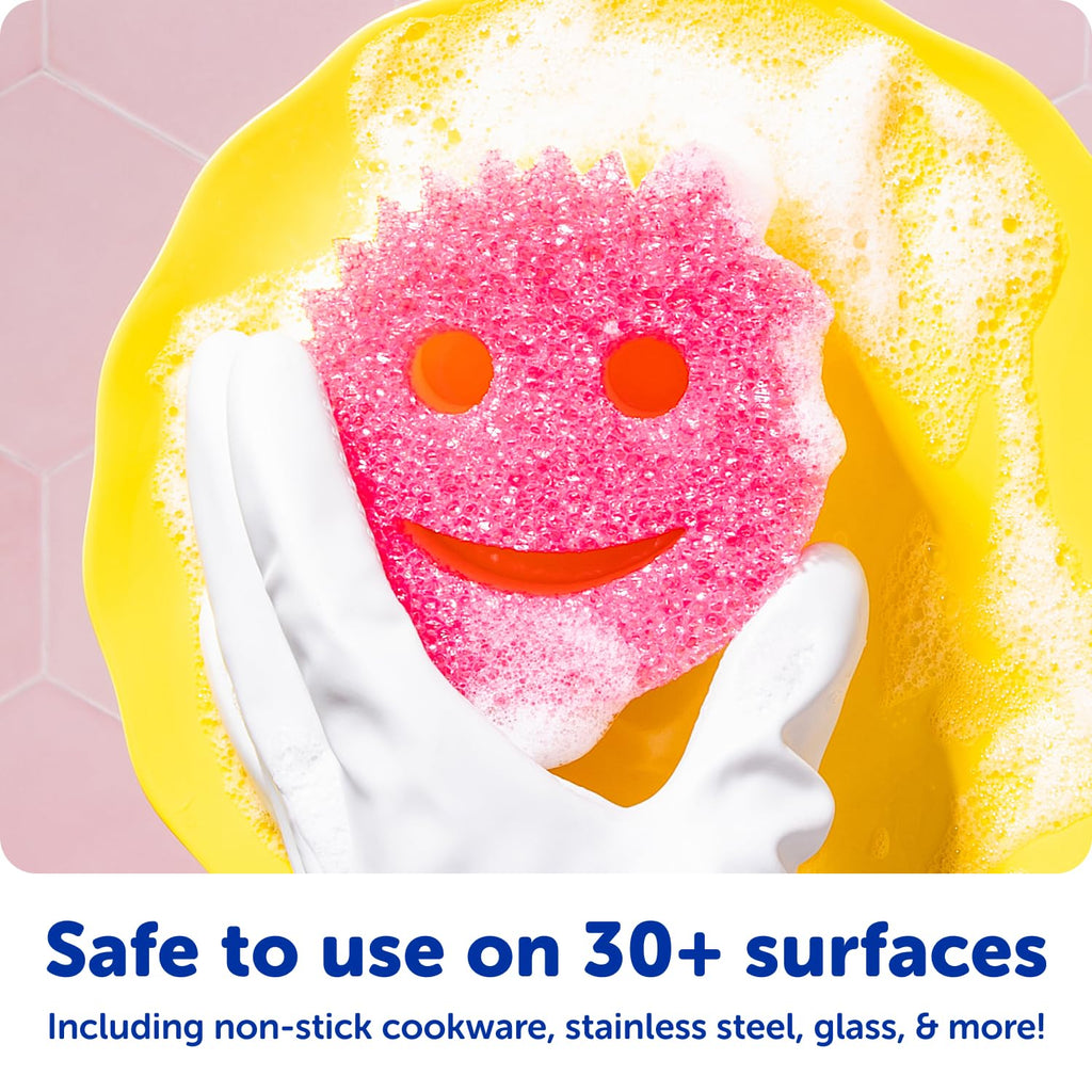 Scrub Daddy Scratch-Free Multipurpose Kitchen Sponges - Bulk Dish Sponges for Kitchen, Bathroom, Household Cleaning & More - Made with BPA-Free Polymer Foam (7 Count)