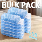 Duster Refill for Swiffer Duster, 50 Count Heavy Duty 2 Side 360° Duster Refills, 6X Microfibers, Disposable Multi Surface Dusters for Cleaning (Not Include Handle)