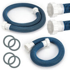 Conderyang 2 Pack 1 1/2 Pool Hose for Above Ground Pools 6ft&3ft Long Pool Pump Replacement Filter Hoses 1.5" EVA Swimming Pool Filter Hose for Filters Pumps, Saltwater Systems and Sand Filters (Blue)