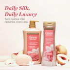 Caress Body Wash With Pump Daily Silk White Peach & Orange Blossom Body Soap for Noticeably Silky, Soft Skin 30 fl oz, 4 Pack