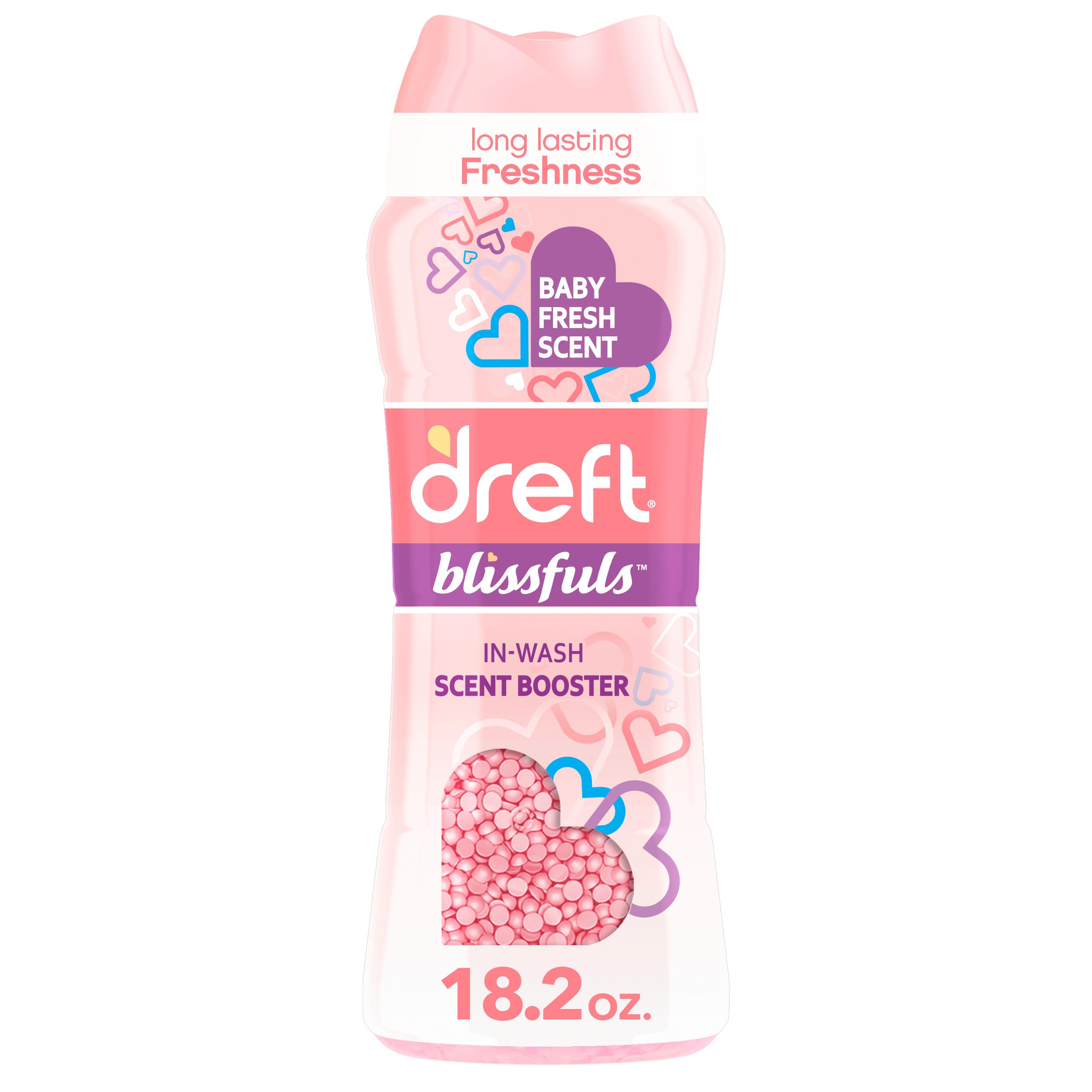 Dreft Blissfuls In-Wash Laundry Scent Booster Beads, Baby Fresh Scent, 18.2 oz