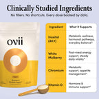 Ovii Metabolic Support for Women – Reducose® White Mulberry with Myo-Inositol & D-Chiro Inositol 40:1 Blend – Daily Wellness, Metabolic Balance & Appetite Control Supplement – 30 Servings, Tropical