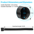 Prestantious 16.5ft Long Downspout Extender, 3.1" OD Gutter Downspout Extensions Pipe for 3"×4" and 2"×3" Downspout, Inside Diameter 2.6 Inches, Flexible Pipe Stretched Length 16.5ft, Black,1-Pack