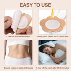 Autdor Castor Oil Patches for Belly Button, 100PCS Castor Oil Pack Wraps Organic Cotton Self-Adhesive Castors Oils Pack Anti Leakage Disposable Pads Portable & Breathable No Wash (Oil Not Included)