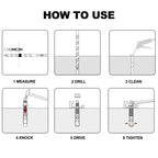 Party Animals 1/2 x 4-1/2 Inch Wedge Anchor, 10 PCs Zinc-Plated Industrial Anchor Bolts for Cement, Concrete