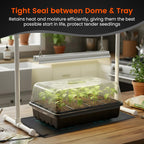 SOLIGT Thick Plastic 3-Set Strong Seed Starter Trays with 5" Humidity Domes