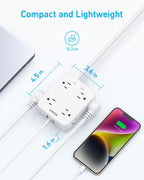 Anker Power Strip with 2000J Surge Protector, 5ft Outlet Extender, 20W, 8AC