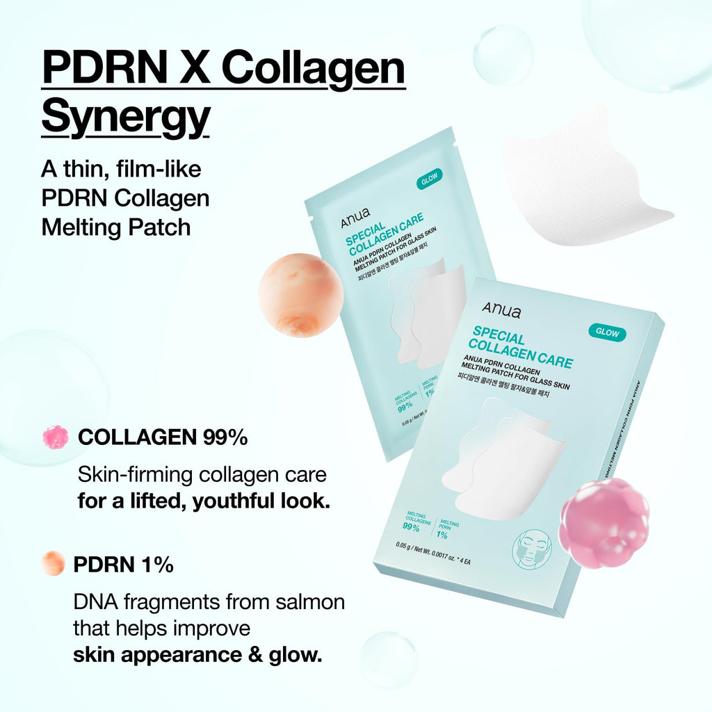 Anua Salmon DNA PDRN Collagen Melting Patch for Glass skin, Smile Line Patches, Wrinkle Patches, Melting Thin Collagen Patch, Firming for Fine Lines, Glow, Hydrating, Korean Skincare, 2 Pairs x 4EA