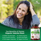 Zazzee USDA Organic Valerian Root 10:1 Extract, 3000 mg Strength, 120 Vegan Capsules, 4 Month Supply, Valeriana officinalis, 10X Potency, 100% Vegetarian, All-Natural, Non-GMO, Made in the USA