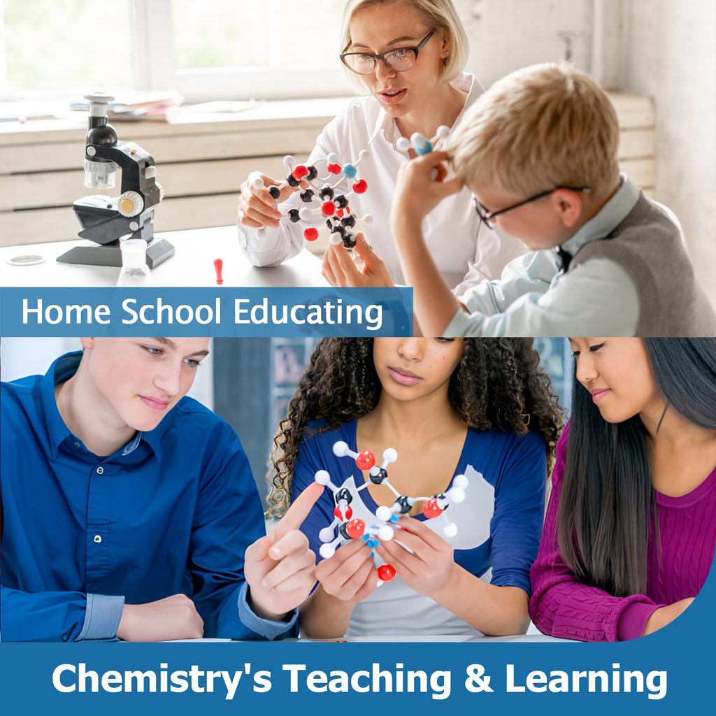 YCHOULEK Molecular Model Kit, 444 Pcs Organic Molecular Chemistry Set, Atom Element Model Kit for Lessons in Chemistry, Molecular Structures Building kit, Ochem Science Gift for Teachers and Students