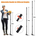 Garden Hoe with Cultivator Rake, 2-in-1 Heavy Duty Action Stirrup Hoe with Sharp Blade,60" Adjustable Long Handle Loop Scuffle Hoe for Fast Weeding, Loosening Soil, Aerating and Mixing Compost