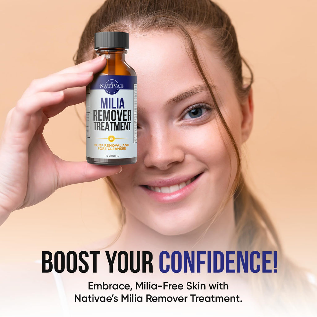 Milia Remover Treatment for Eyes & Face - Milia Spot Treatment with Salicylic Acid & Tea Tree Oil - Milia Acne Serum