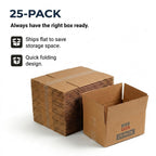AVIDITI Shipping Boxes Flat 12"L x 9"W x 4"H, 25-Pack | Corrugated Cardboard Box for Packing, Moving and Storage