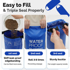 Goovilla Pool Ladder Weights Universal | 2 Pack 10L 500D PVC Waterproof Tear-Resistance Sand Bags for Above Ground Pools Steps | Easy to Fill and Seal with Strong Handle and 2 Straps (Dark Blue)