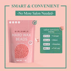 GIRLEARLE 1LB Wax Beads for Hair Removal Sensitive Skin with Rose Formula