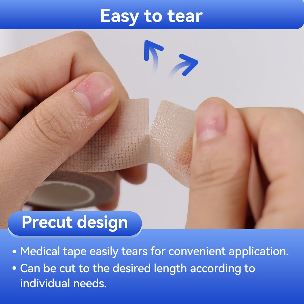 Niceful Silicone Medical Tape, for Sensitive Skin Safe, 1" x4Yd 4 Rolls