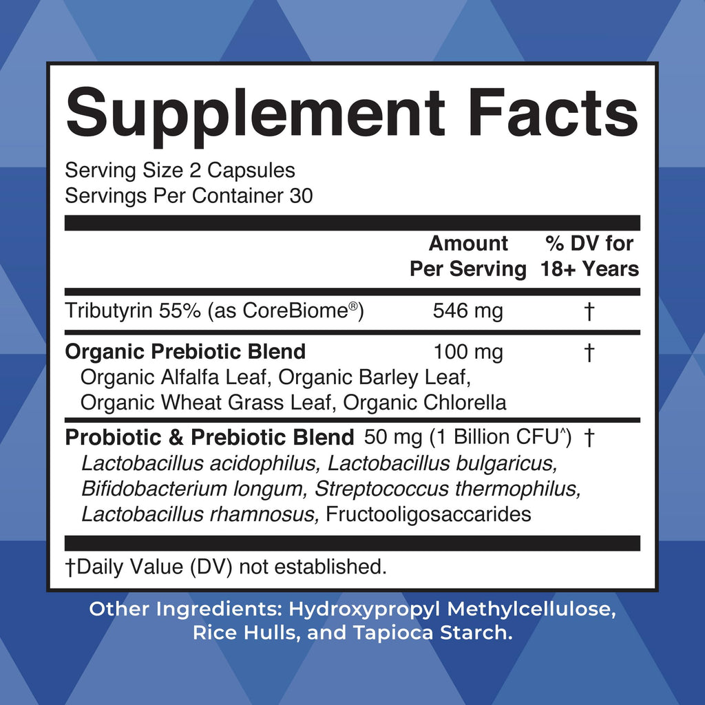 MaryRuth's Complete Gut Health+ Capsules | 5 Probiotic Blend | Butyrate | Corebiome® | Vegan Gut Support | Support Gastrointestinal Health & Microbiome | 2 Capsules Daily | 30 Servings