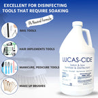 LUCAS-CIDE Salon and Spa Disinfectant Multipurpose Surface Sanitizer, Hospital Grade, EPA Disinfectant Cleaning Supplies Solution 128 Fl Oz - Blue