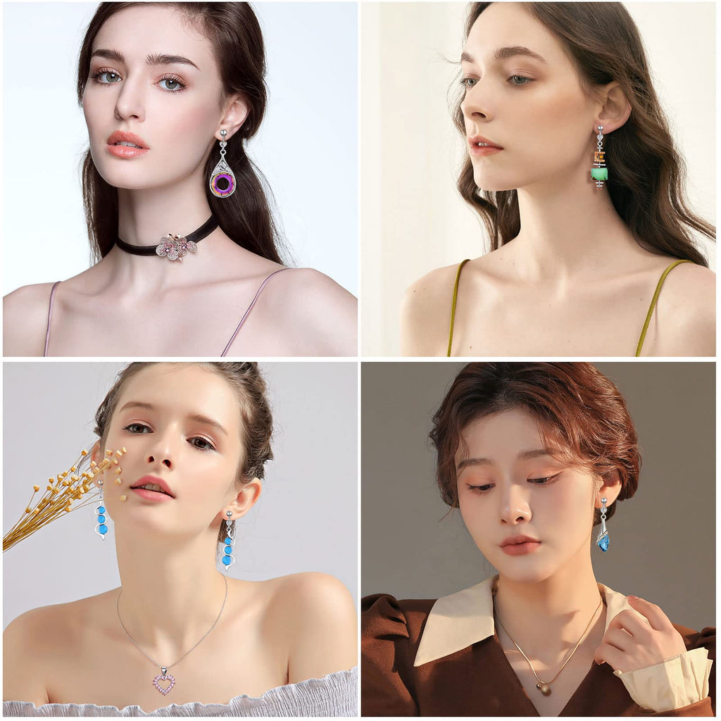 TAMHOO 15 Pairs Clip on Earrings - Dangle & Drop Earrings for Women - Crystal Vintage Set