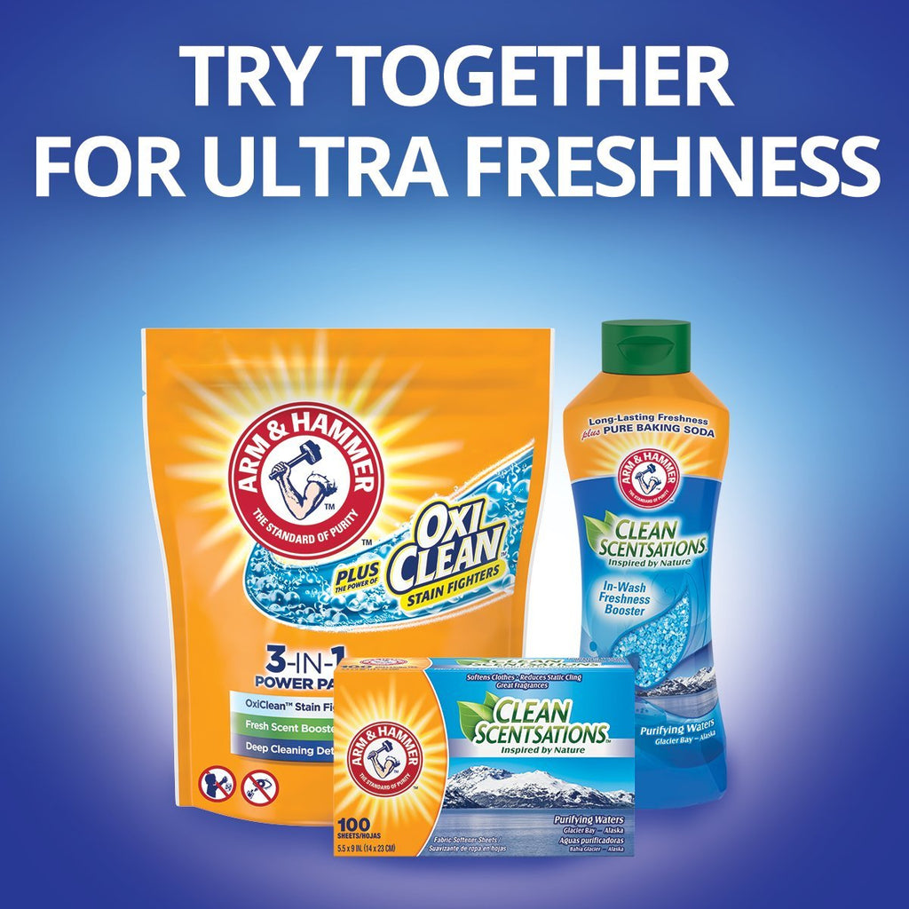 Arm & Hammer Clean Scentsations in-wash Freshness Booster, Purifying Waters, 24 Ounce
