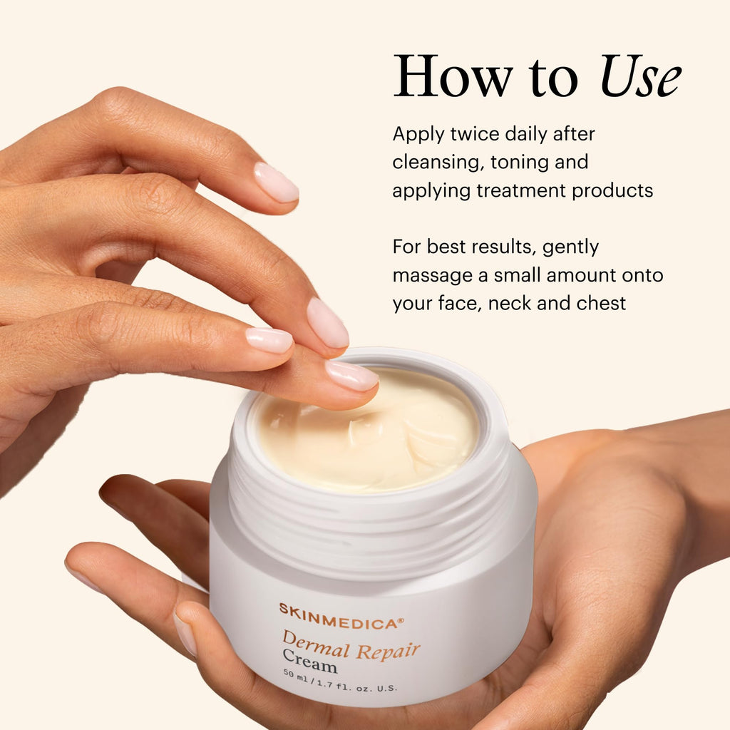 SkinMedica Dermal Repair Cream - Hydrating, Ultra Rich Face Moisturizer. Infused with High Levels of Antioxidants including Vitamin C + Vitamin E, NEW PACKAGING, 1.7 Oz