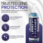 ULTRAVUE Eyeglass Gel Lens Cleaner Spray Kit - 2 x 8oz and 1 x 2oz Gel Eyeglasses Cleaner Spray Bottle + 2 Microfiber Cloth for Cleaning - Safe for All Lenses (AR Coated Included)