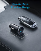 Anker 323 52.5W USB C Car Charger with 30W PowerIQ 3.0 Fast Charging