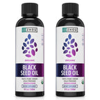 ZHOU Organic Black Seed Oil - Black Cumin Seed Oil Cold Pressed, Nigella Sativa, Pure Unrefined Blackseed Liquid, Premium Supplement for Health with Thymoquinone, Omega 3 6 9-8 Fl Oz (Pack of 2)